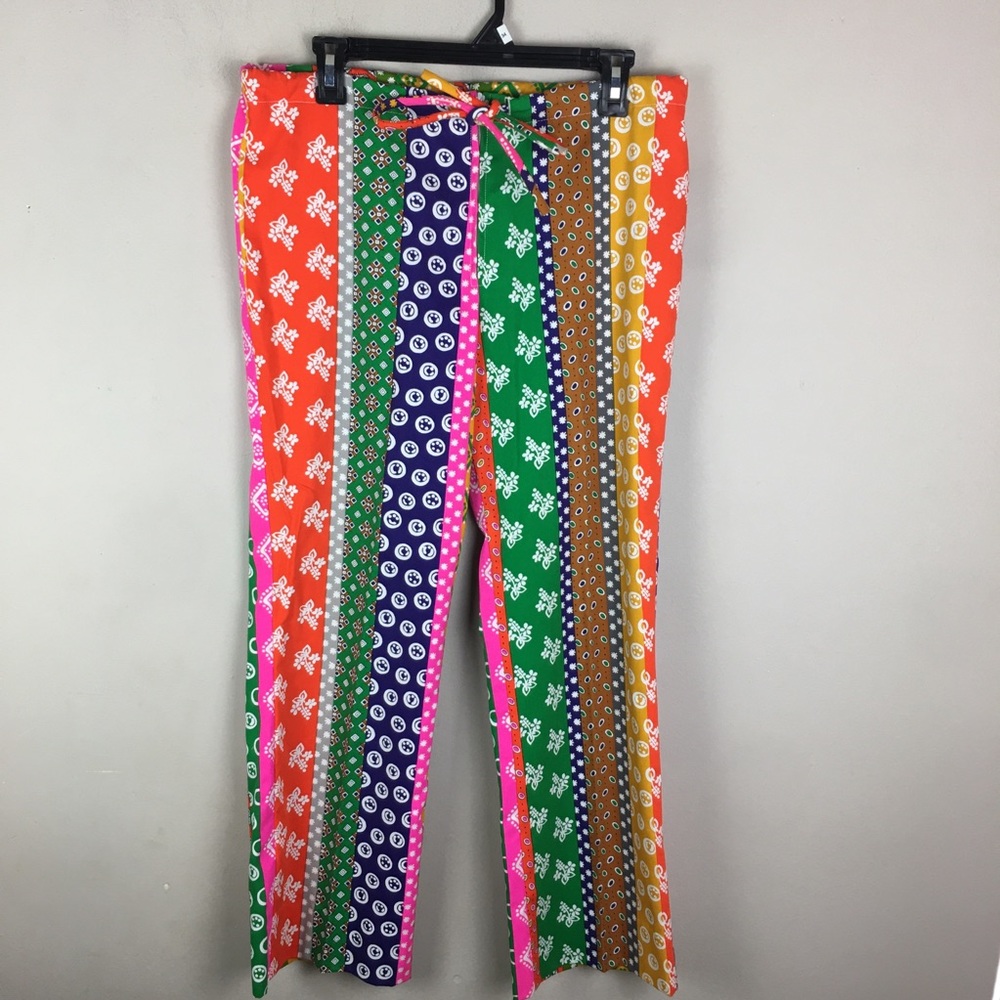 Vintage 60s hippie patchwork matching pant outfit - Picture 7 of 16